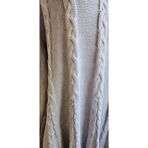 Soft Surroundings Women's Cable Knit Cozy Tunic Pullover Sweater Size L Lavender - Picture 2 of 6